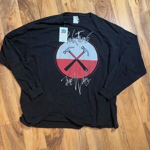 Pink Floyd The Wall Long Sleeve Shirt Mens 3XL Black Excellent Graphic Band Tee